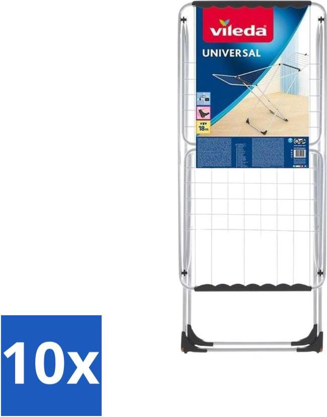 Vileda Universal Wasrek met X-voet, 18 meter drooglengte, 10 stuks