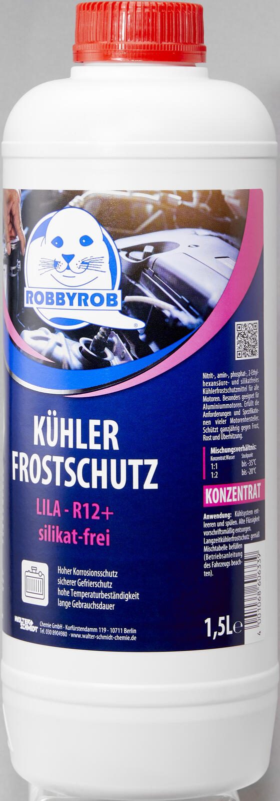 ROBBYROB Kühlerfrostschutz R12, für moderne Aluminiummotoren 1,5 l WB8301