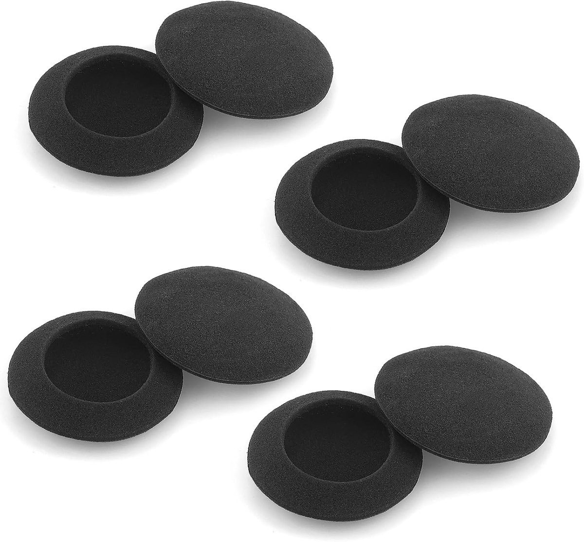 Zwarte vervangende oorkussens van 35 mm schuimrubber voor hoofdtelefoons