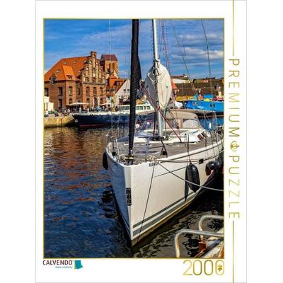 CALVENDO Puzzle Yachten im Wismarer Alten Hafen | 2000 Teile Lege-Größe 90x67cm Foto-Puzzle für glückliche Stunden