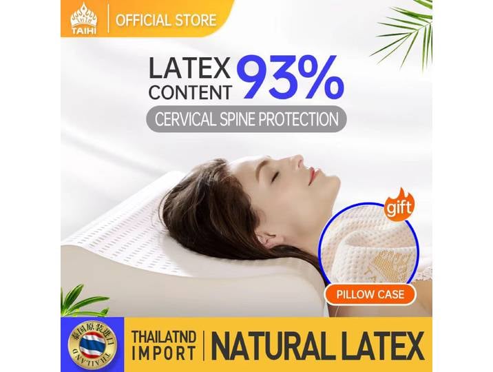 Oreiller orthopédique en latex TAIHI, Thaïlande, pour soulager les douleurs cervicales, protège les vertèbres, soin de la colonne cervicale, pour dormir