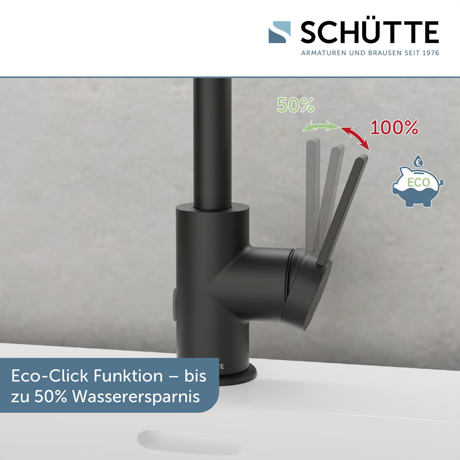 Schütte LOS ANGELES Waschtischarmatur  mit Push-Open Ablaufgarnitur
