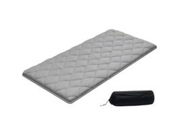 VEVOR Matelas Futon Portable Pliable 991x2032x63,5 mm, Matelas de Sol avec Sac de Rangement et Sangles, 9 Couches, Futon Japonais Tatami Tapis, pour Dormir Méditation Yoga Invité Voyage, Gris