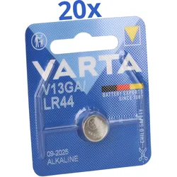 20x Varta Knopfzelle Electronics V 13 GA / A76 / LR 44 Alkaline 1,5 V 1er Blister