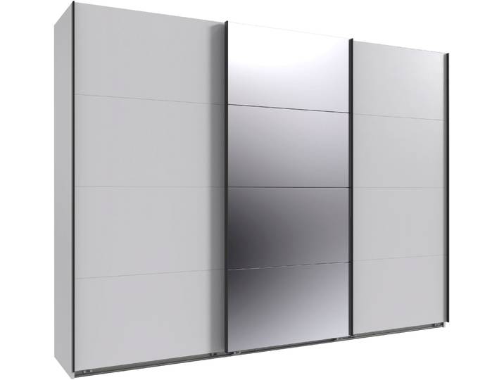 Kleiderschrank, 270x208 cm, Holzwerkstoff, Schwarz-Weiß, 3 Schwebetüren, Modern, Wimex