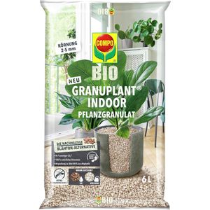 Compo Pflanzsubstrat Bio Granuplant Indoor, 6 Liter, für Zimmer- und Kübelpflanzen, Bio
