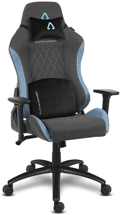 CADEIRA ALPHA GAMER GAIA FAB GREY/BLU