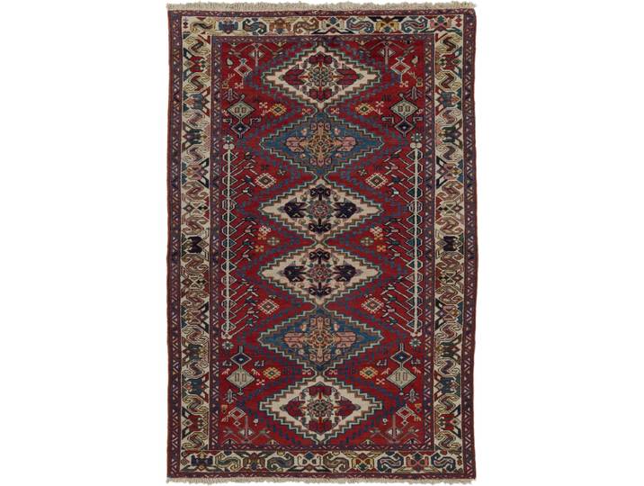 Russia Teppich 131x194 Handgeknüpft Orientteppich Wolle