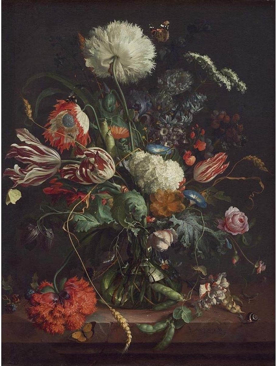 Kunstprint Bloemen Botanische Poster Wanddecoratie Meerkleurig 30 x 41 cm