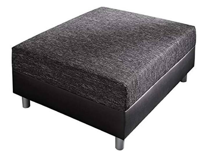 DELIFE Sofa-Hocker Clovis Schwarz Modul B98 x T83 Kunstleder Sitzhocker