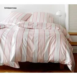 Elegante Bettwäsche Levens - 155x220 cm + 80x80 cm himbeerrosa