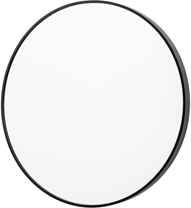 Fairmont Park Lottie Oval Metal Framed Wall Mounted Full Length Mirror Black 60cm H x 60cm W