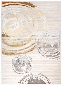 MDA Rugs London Collection Cream/Gold Geometric Area Rug