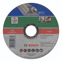 Bosch Trennscheibe gerade, Metall D= 115 mm, Dicke= 1,6 mm - 2609256314
