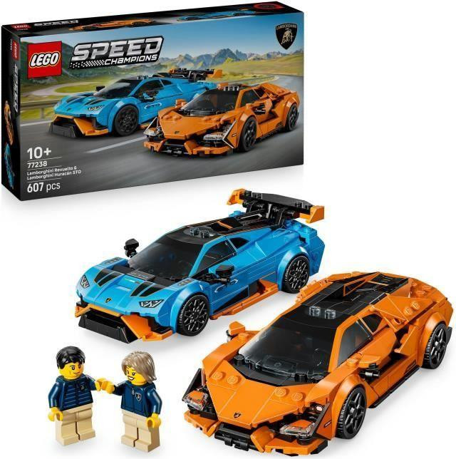 LEGO Speed Champions Lamborghini Revuelto & Huracán STO 77238 speelgoedauto voor kinderen vanaf 10 jaar