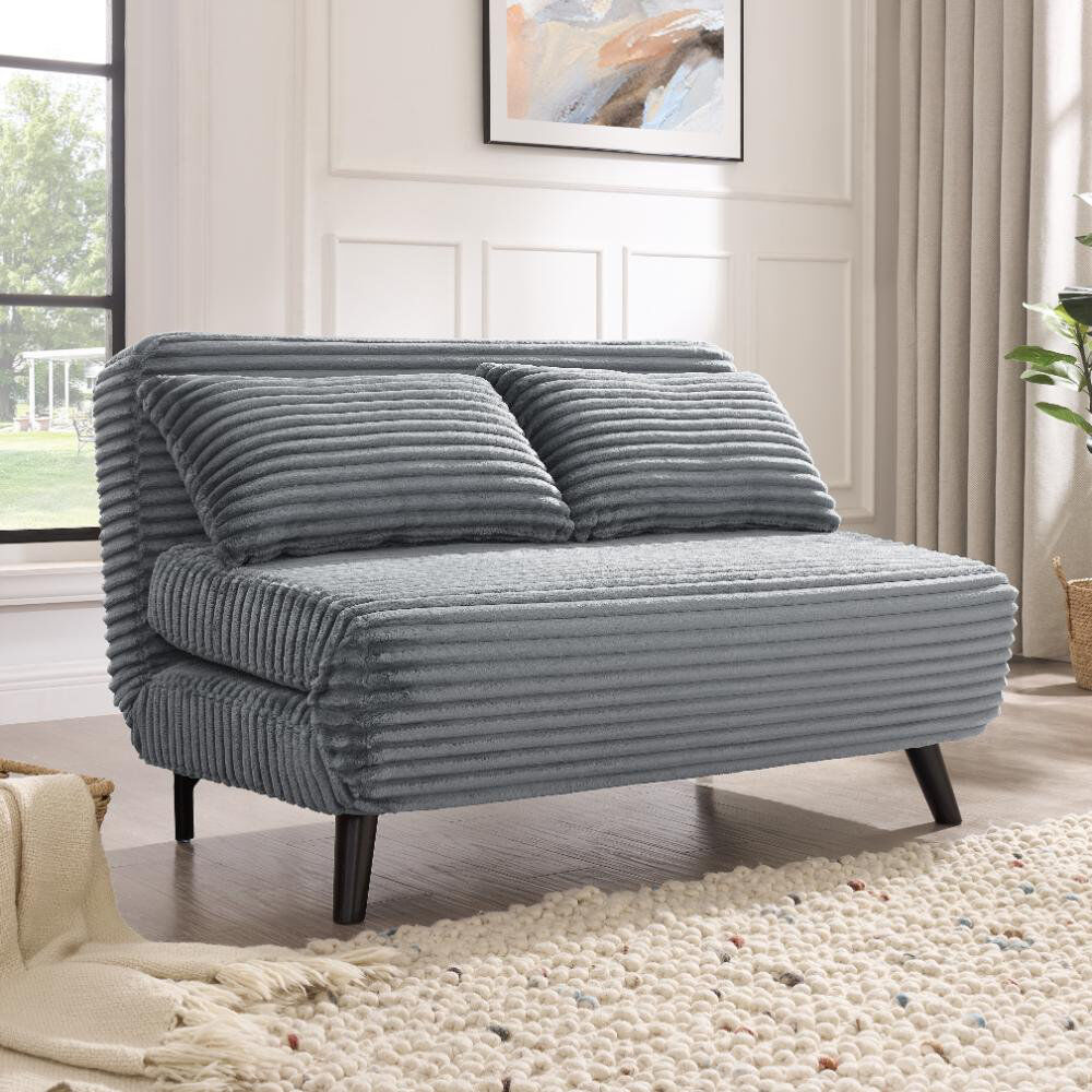 George Oliver Keller 2 Seater Sofa Bed Grey 82cm H X 120cm W X 81cm D