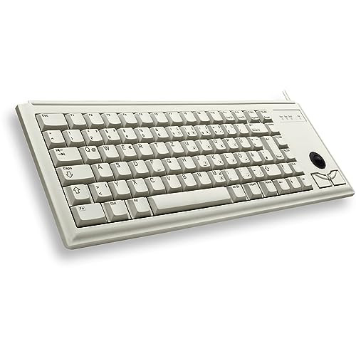 CHERRY G84-4400 Compact Mechanisch Toetsenbord met Trackball, Grijs, PS/2-aansluiting