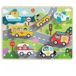 Tooky Toy: Leicht greifbares Holzpuzzle – Reise