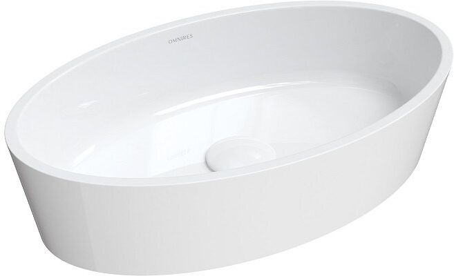 Omnires Bari M+ umywalka nablatowa 50x30cm biały połysk BARI500UNBP **ZAPYTAJ O RABAT!**