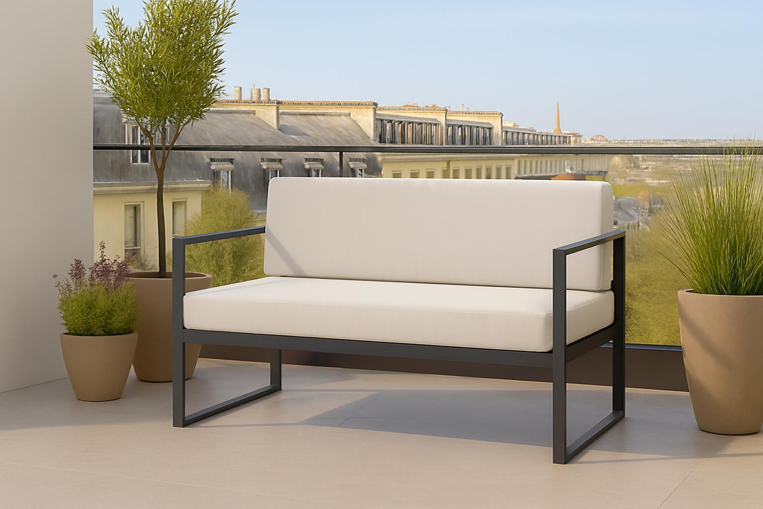 Zweisitzige Garten-Sofa "Monaco" für die Terrasse