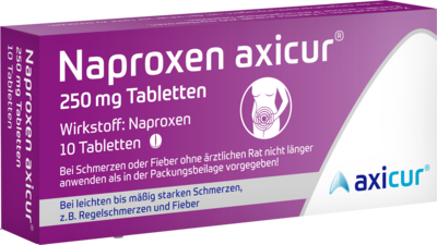 axicorp Pharma GmbH NAPROXEN axicur 250 mg Tabletten 10 St 14412114