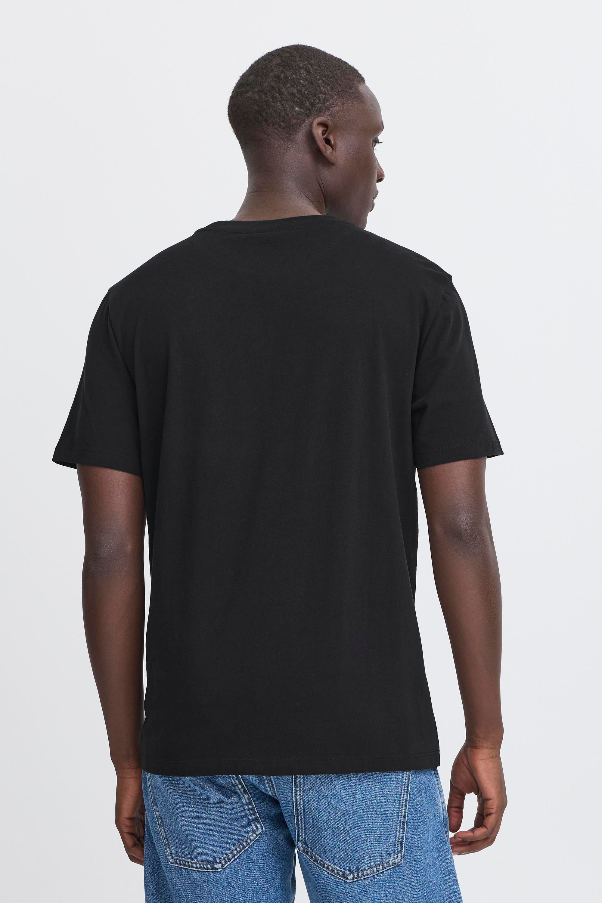 Rundhalsshirt BLEND "Rundhalsshirt BHEbo", Herren, Gr. M, schwarz, Obermaterial: 100% Baumwolle CO., Shirts Rundhalsshirt