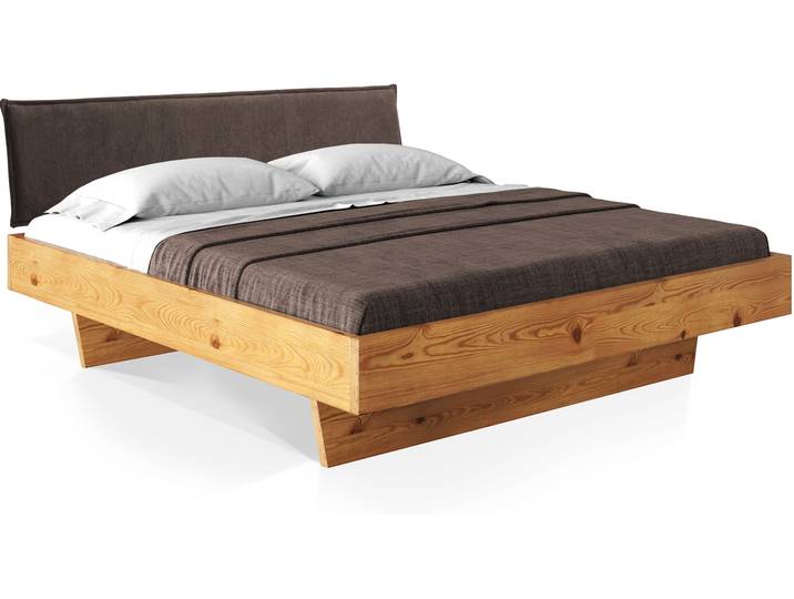 CURBY Wangenbett mit Polsterkopfteil, Material Massivholz