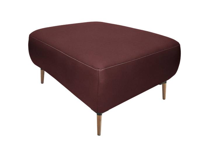 Valnatura Hocker, Bordeaux, Holz, Metall, Echtleder, Longlife-Leder, rechteckig, 65x46x55 cm, Goldenes M, Lederauswahl, Stoffauswahl, Wohnzimmer, Sessel, Hocker, Sitzhocker