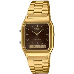 Casio AQ-230GA-5AMQYES Collection Edgy Armbanduhr Ana-Digi Goldfarben/Braun