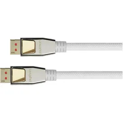 Python PYT M0259 DisplayPort Kabel DP 1.4 8Ka60 Hz aktiv weiss 10 m (10 m), Videokabel, Weiss
