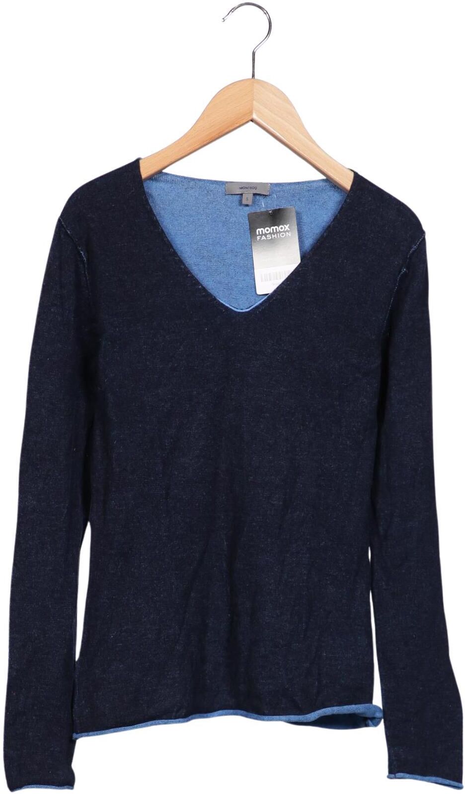 Montego Damen Pullover, Marineblau, Gr. S, Baumwolle - Second Hand