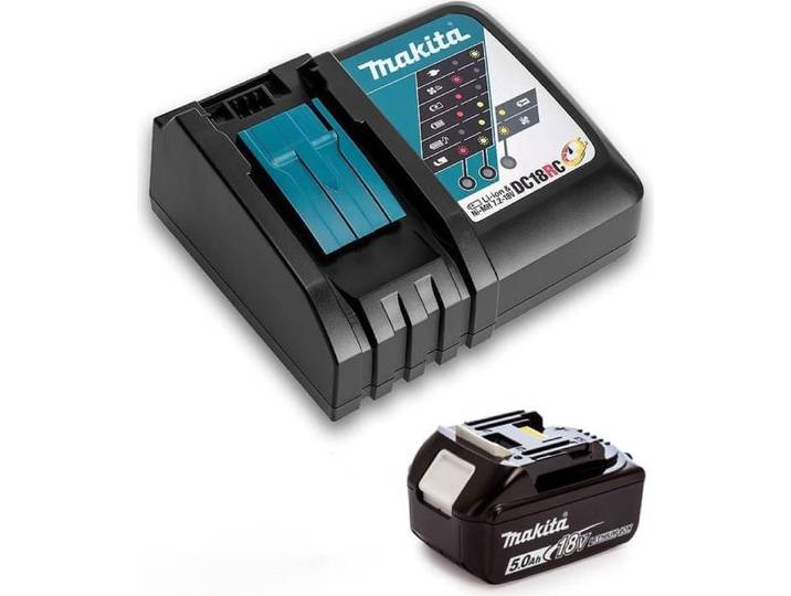 Makita Power-Set 1x Chargeur rapide DC 18 RC + 1x Batterie BL 1850 5\,0 Ah