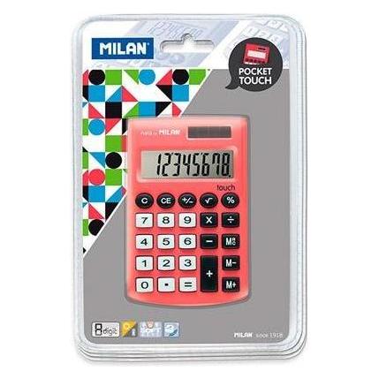 Milan Taschenrechner Pocket Touch 150908RBL rot (Batteriebetrieb) (WIKR-952601)