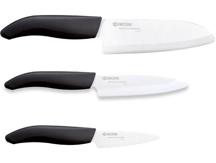KYOCERA Messer-Set GEN (Set, 3-tlg), extrem scharfe Hochleistungskeramik-Klinge