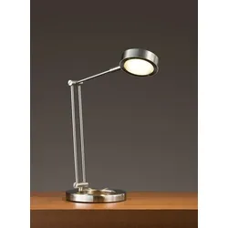 Schwenkbare Table&Desk Zed LED Schreibtischleuchte Eisen gebürstet Paulmann 70245 - Assistance-Leuchte