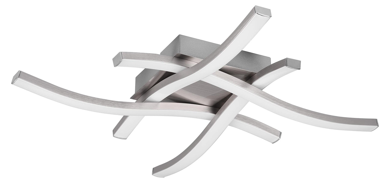 Trio Route Led Plafonnière RVS Zilver 4000K