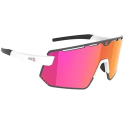 AZR, Unisex, Sportbrille, Flash RX Cat 3 - Fahrradbrille (Blanc verni, glossy white/multi-layered pink, Pink), Pink, Mehrfarbig, Weiss