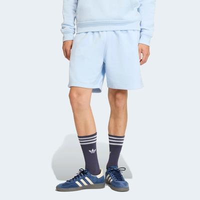 Shorts ADIDAS ORIGINALS "TREFOIL ESSENTIALS 7 INCH FLEECE", Herren, Gr. XXL, N-Gr, blau (crystal sky, normal, gr.), Obermaterial: 82% Baumwolle, 18% Polyester, Hosen Shorts, sportlicher Stil, für vielseitige Alltagsaktivitäten