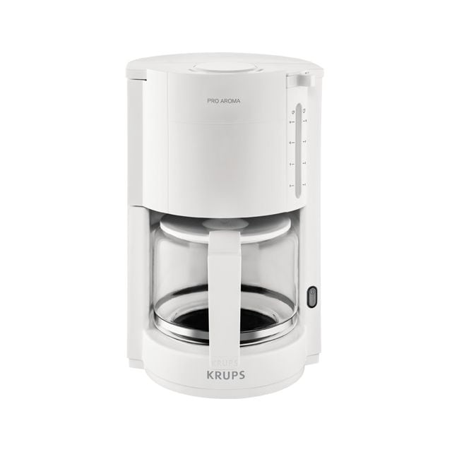 Krups F 309 01 Glas-Kaffeemaschinen Proaroma Weiß Matt F30901