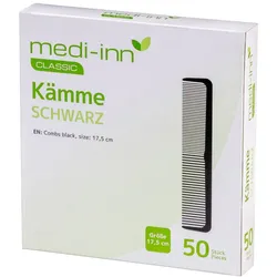Medi-Inn Kämme, schwarz, Kunststoff 17,5 cm / 1 x 50 Stück