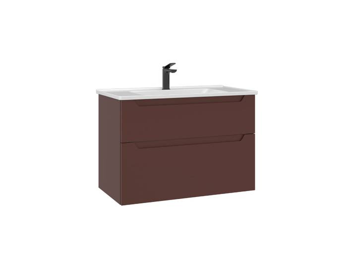 Meuble Vasque Messina 85 v2 - 85 x 45 x 55 cm - Matte Red