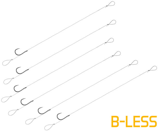 Bas de ligne Delphin FLR Loop / par 6 8cm / 0,22mm / B-LESS #6 Beige, Gold, Gray 8cm / 0,22mm / B-LESS #6
