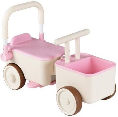 Costway 3-in-1 Kids Ride On Push Car with Rope and Storage Basket-Pink