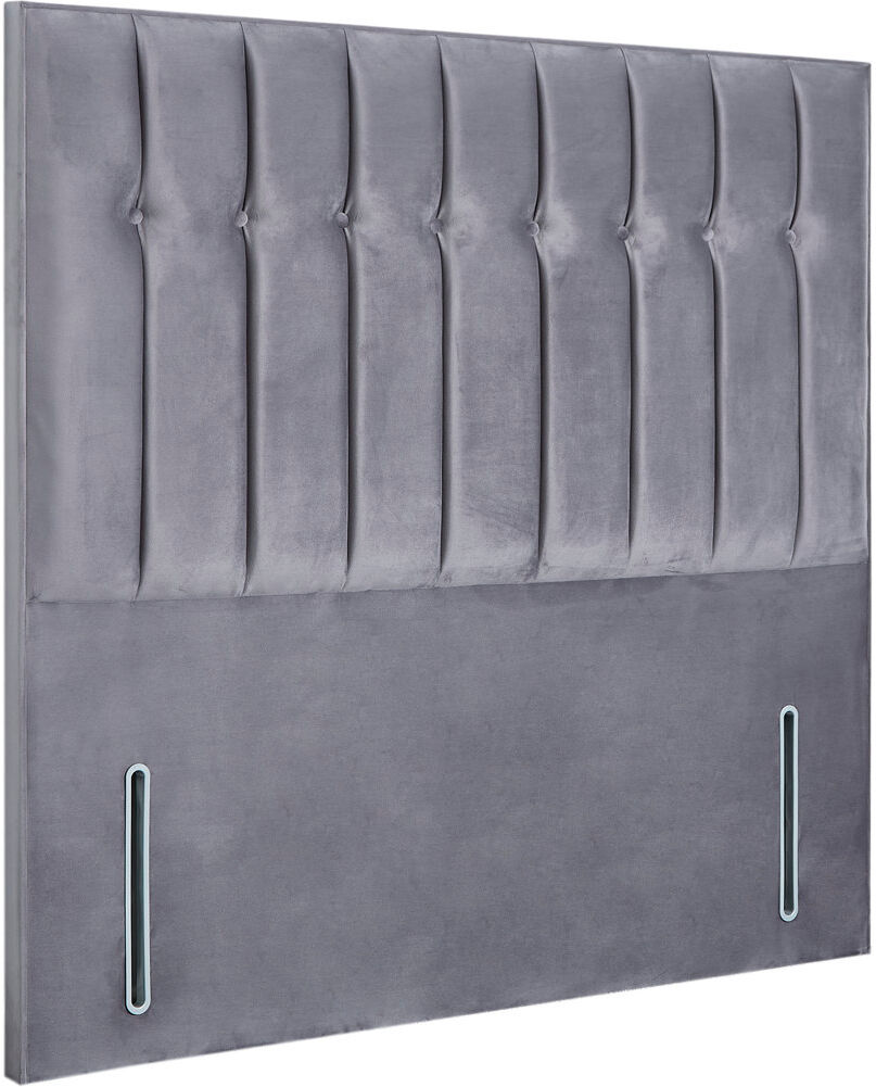 Marlow Home Co. Robbins Upholstered Panel Headboard Plush Steel/Velvet Kingsize (5')