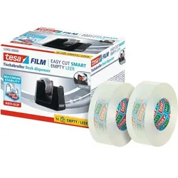 tesa Klebebandabroller tesafilm Easy Cut SMART Schwarz 19 mm (B) x 33 m (L)