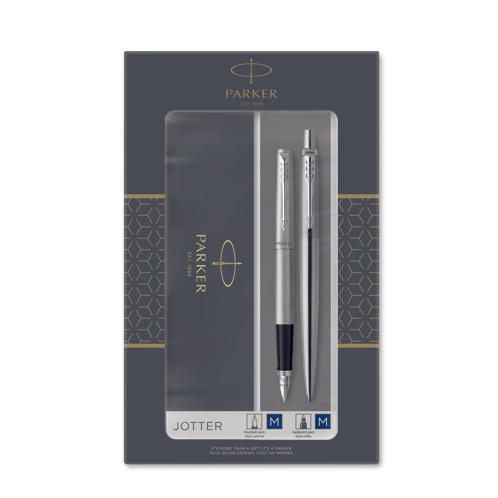 PARKER Schreibset DuoSet Jotter Edelstahl C.C. silber 2093258