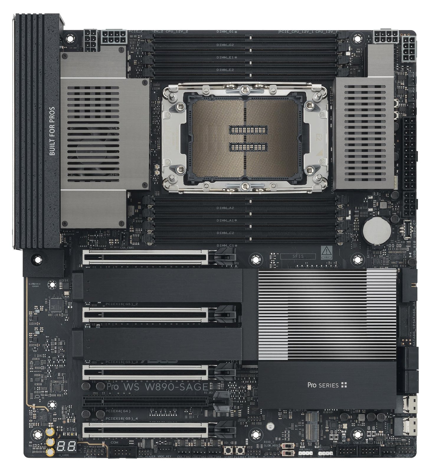 ASUS Pro WS W890-SAGE Moederbord met W890 chipset, LGA4710-2 socket, USB4, USB-C en 10 Gigabit LAN