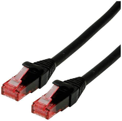 Roline 21.15.2550 RJ45 Patchkabel CAT 6 U/UTP 0.50m Schwarz