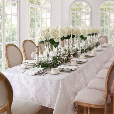 Threadmade Barcelona Damask Elegant Fabric Tablecloth