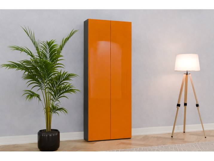 Schrank nach Maß - RAL 2000 Gelborange - 190x74x25cm - Individuell konfigurieren